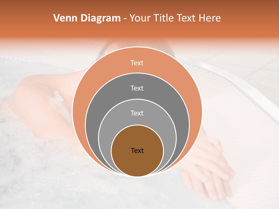 Pretty Blond Woman Relaxing In The Whirlpool PowerPoint Template