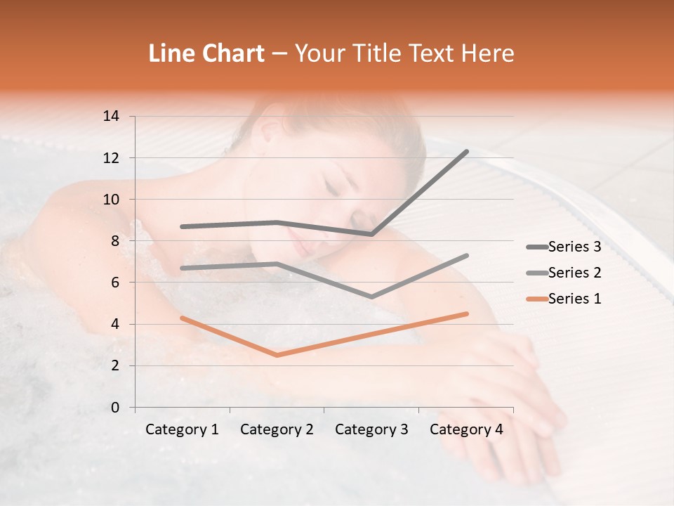 Pretty Blond Woman Relaxing In The Whirlpool PowerPoint Template