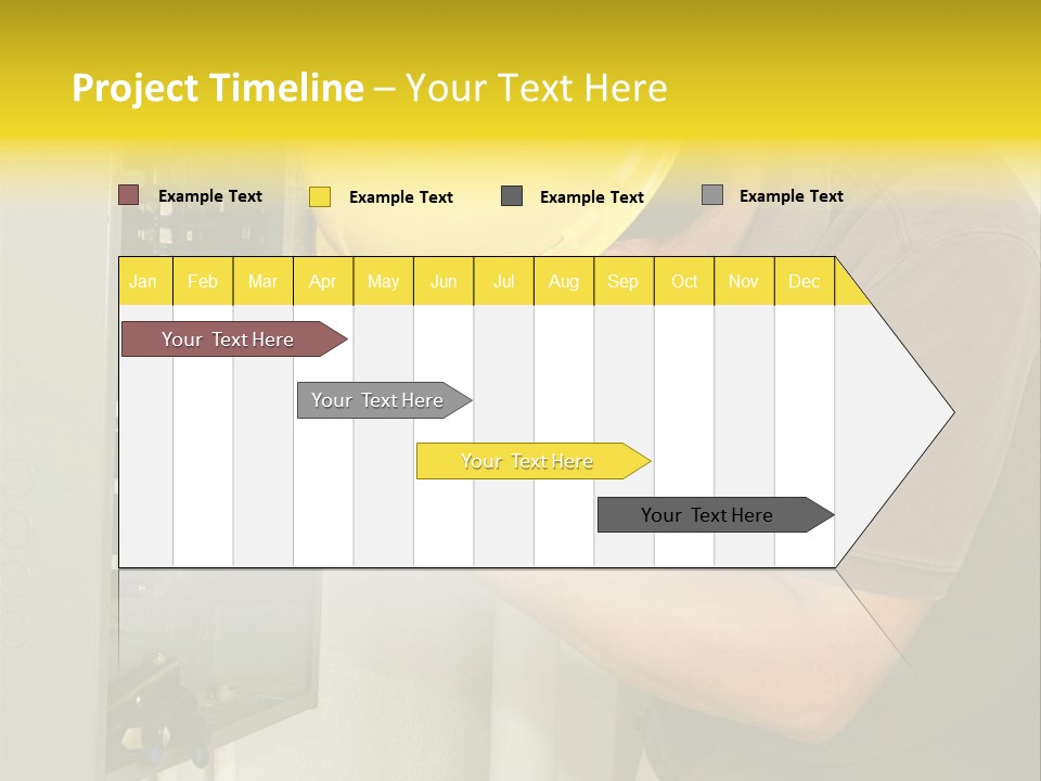 A Man In A Hard Hat Working On An Electrical Panel PowerPoint Template