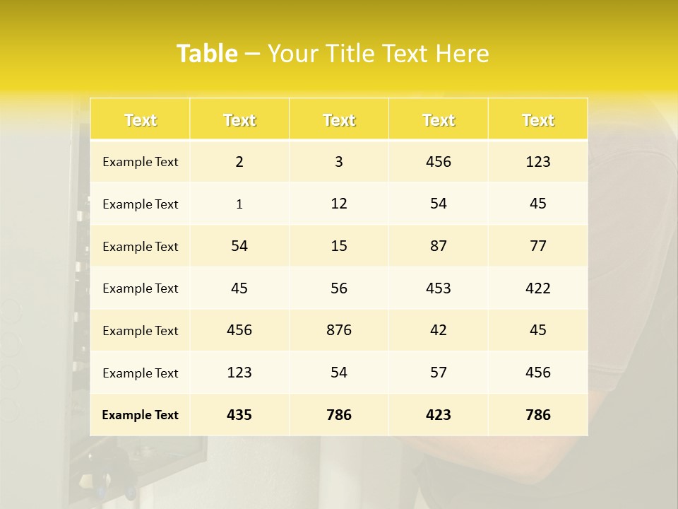 A Man In A Hard Hat Working On An Electrical Panel PowerPoint Template
