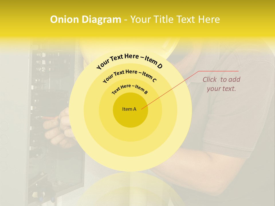 A Man In A Hard Hat Working On An Electrical Panel PowerPoint Template