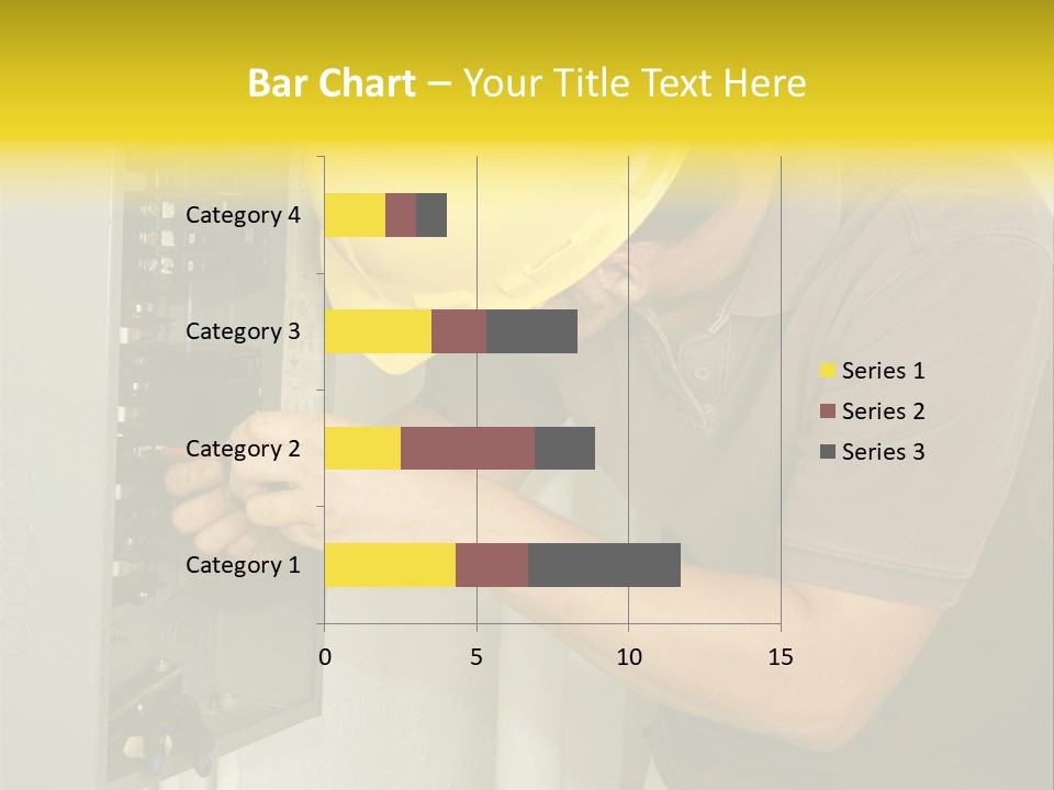 A Man In A Hard Hat Working On An Electrical Panel PowerPoint Template