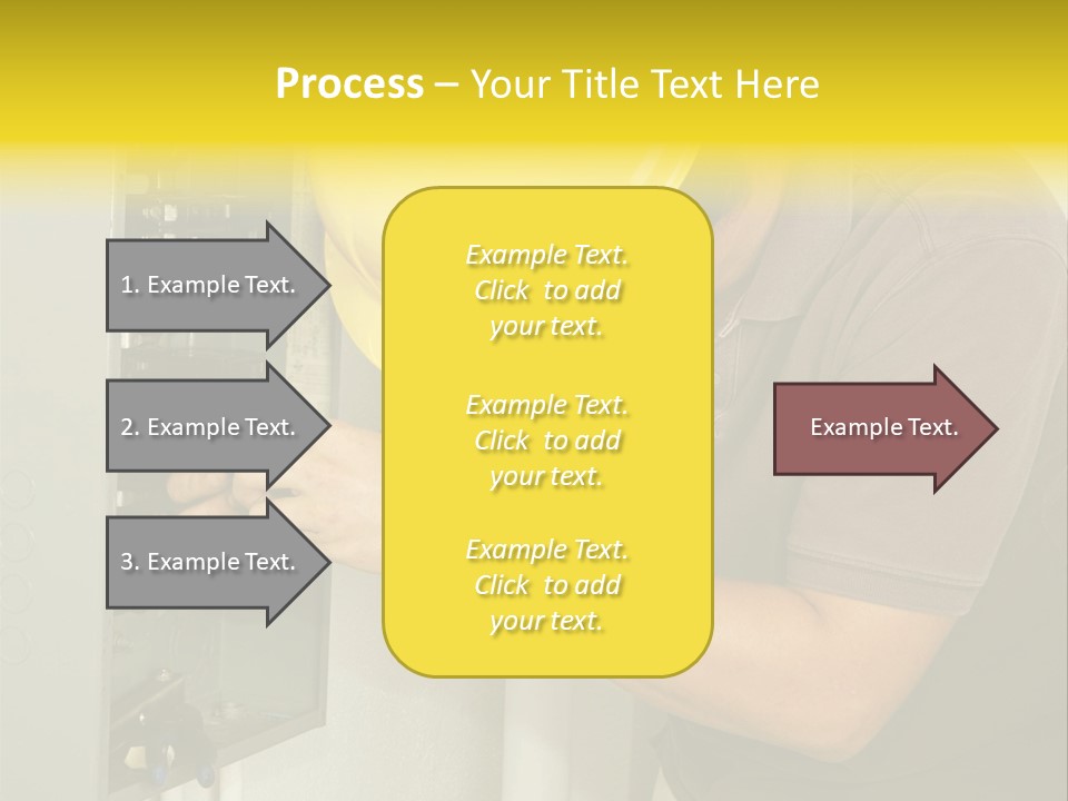 A Man In A Hard Hat Working On An Electrical Panel PowerPoint Template
