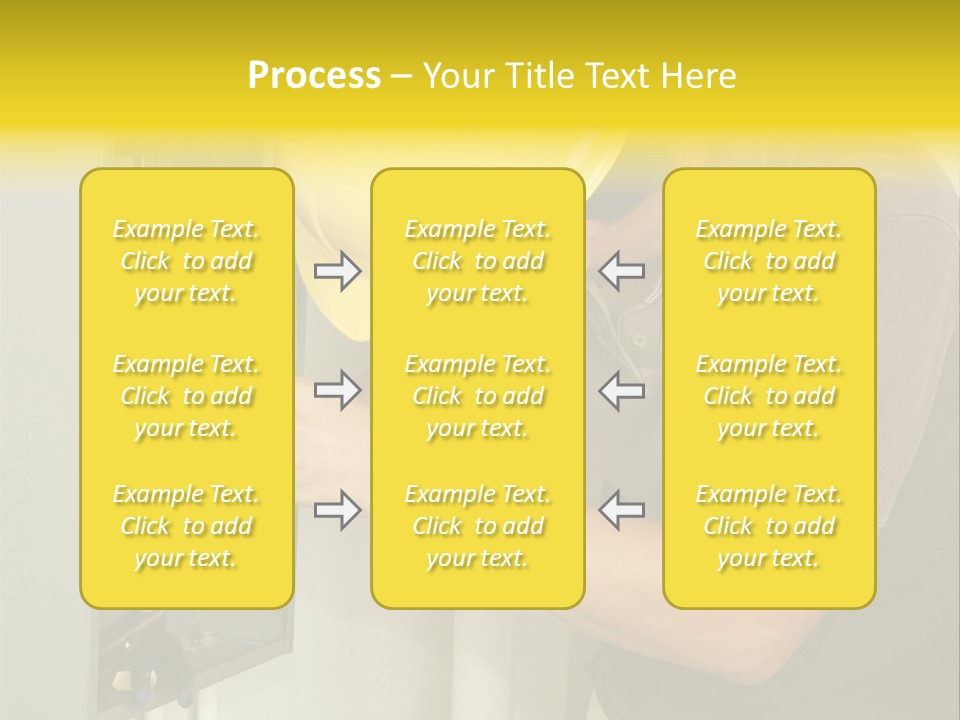 A Man In A Hard Hat Working On An Electrical Panel PowerPoint Template