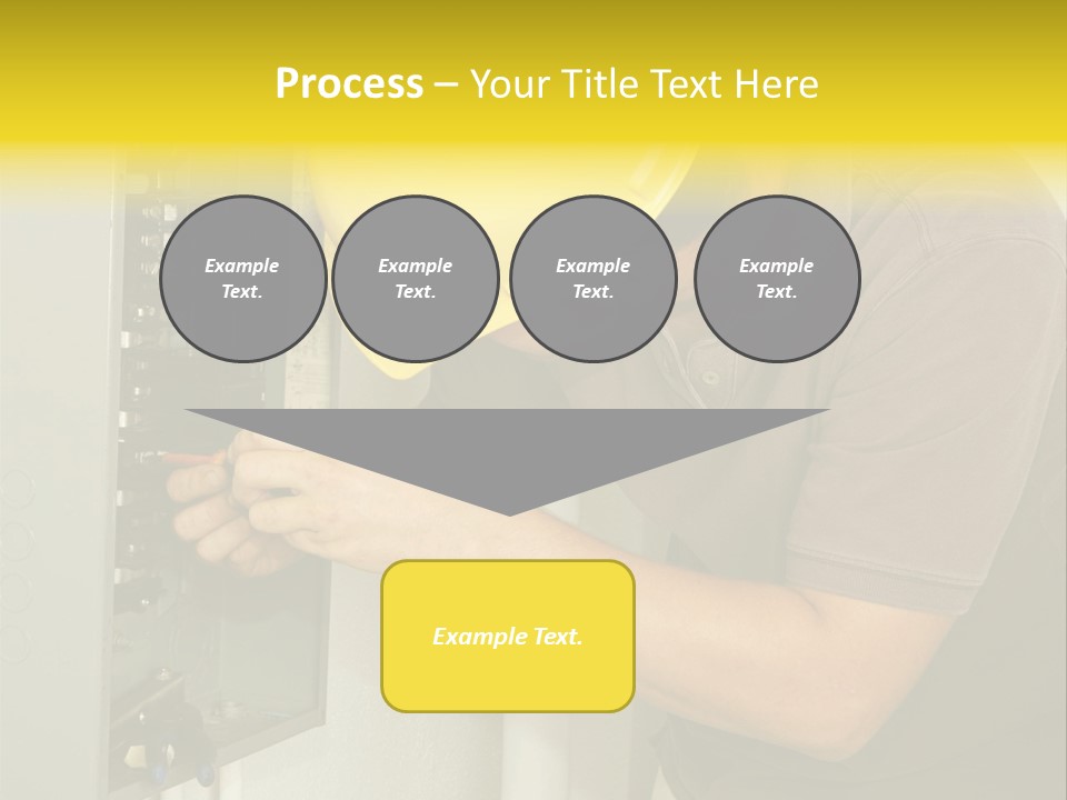A Man In A Hard Hat Working On An Electrical Panel PowerPoint Template