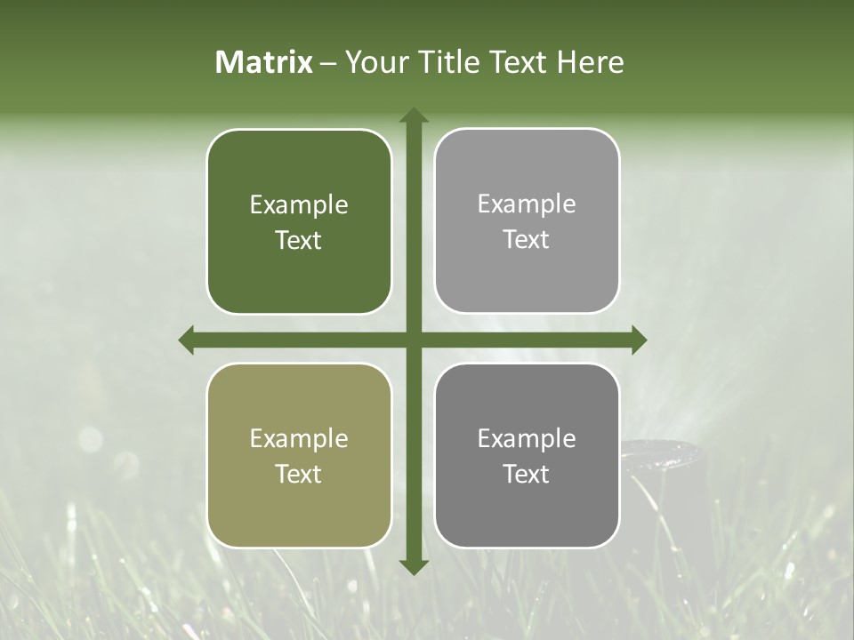 Close Up Of Lawn Sprinkler With Copy Space PowerPoint Template