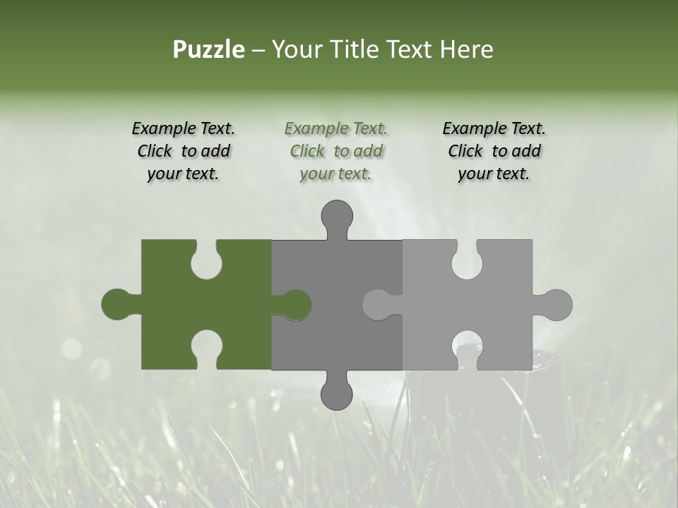 Close Up Of Lawn Sprinkler With Copy Space PowerPoint Template