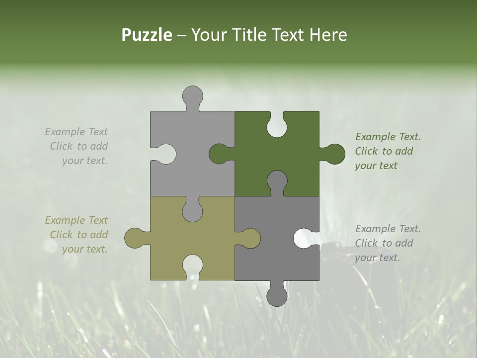 Close Up Of Lawn Sprinkler With Copy Space PowerPoint Template