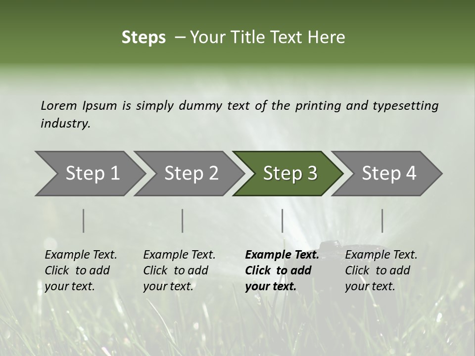 Close Up Of Lawn Sprinkler With Copy Space PowerPoint Template