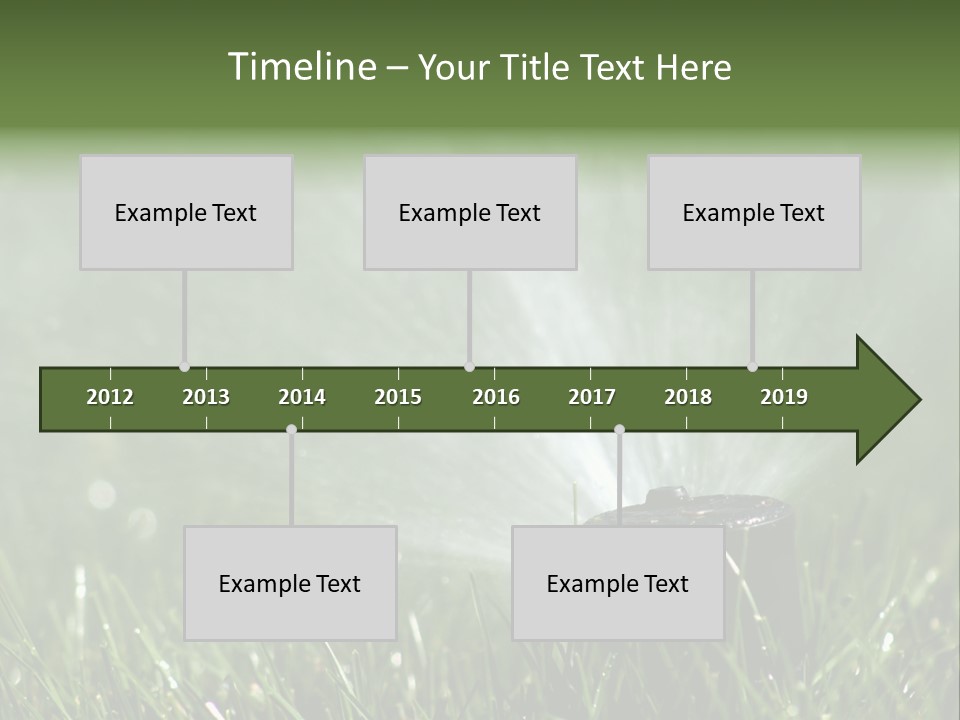 Close Up Of Lawn Sprinkler With Copy Space PowerPoint Template