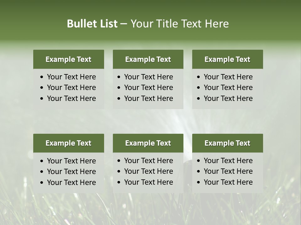 Close Up Of Lawn Sprinkler With Copy Space PowerPoint Template