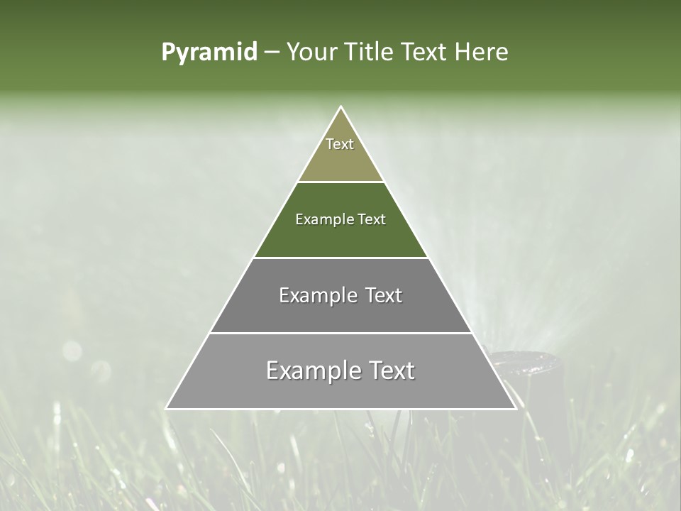 Close Up Of Lawn Sprinkler With Copy Space PowerPoint Template