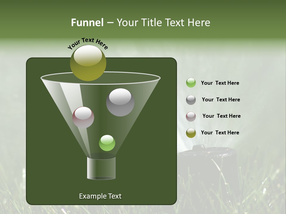 Close Up Of Lawn Sprinkler With Copy Space PowerPoint Template