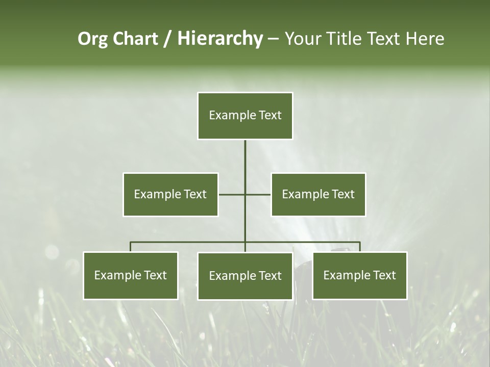 Close Up Of Lawn Sprinkler With Copy Space PowerPoint Template