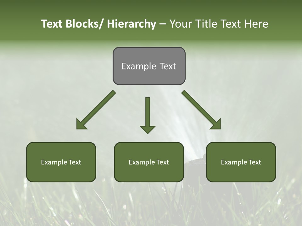Close Up Of Lawn Sprinkler With Copy Space PowerPoint Template
