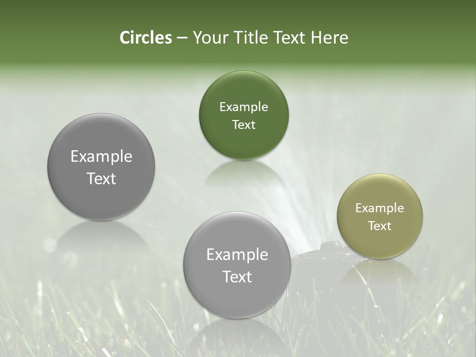 Close Up Of Lawn Sprinkler With Copy Space PowerPoint Template