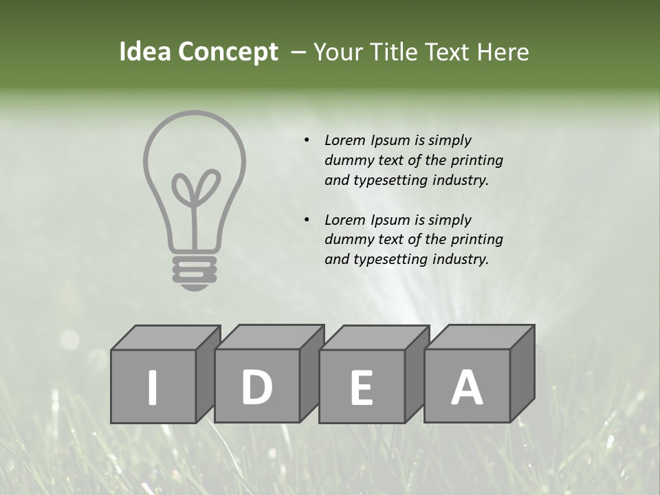 Close Up Of Lawn Sprinkler With Copy Space PowerPoint Template