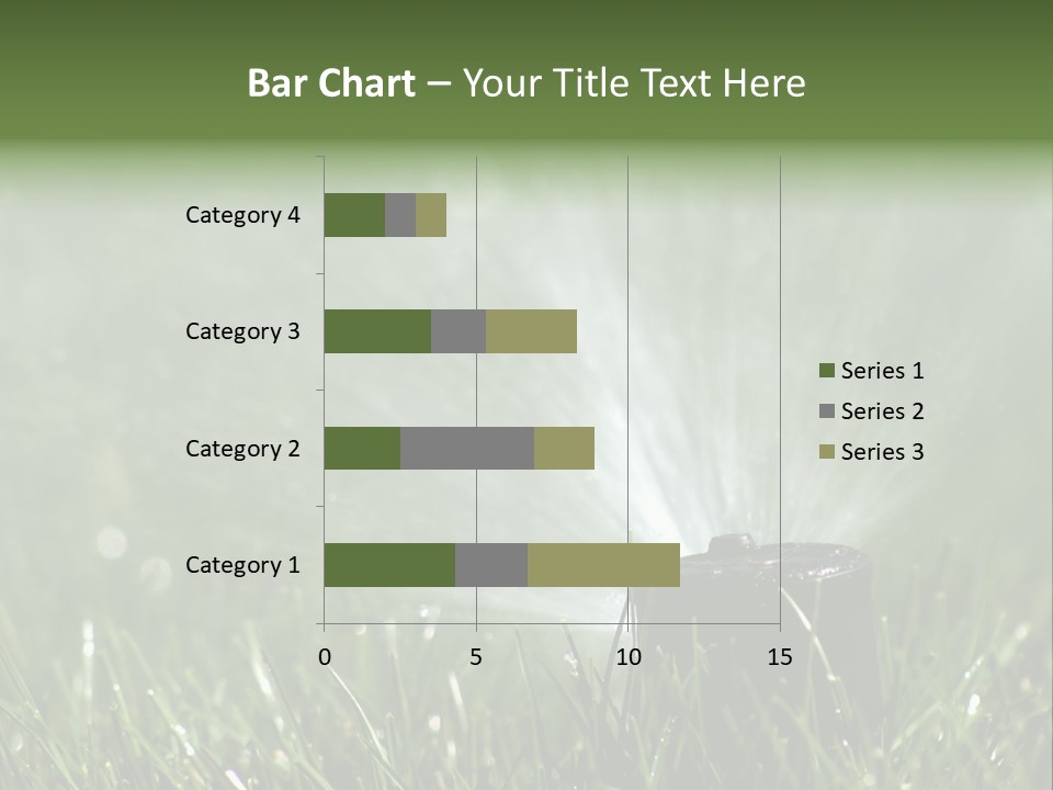 Close Up Of Lawn Sprinkler With Copy Space PowerPoint Template