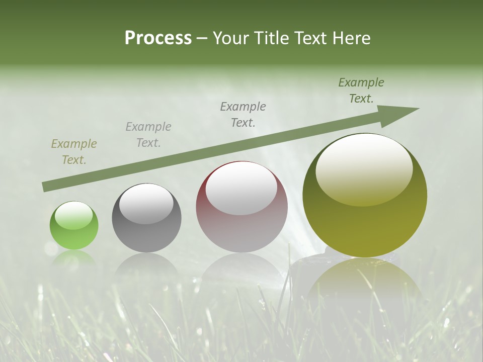 Close Up Of Lawn Sprinkler With Copy Space PowerPoint Template
