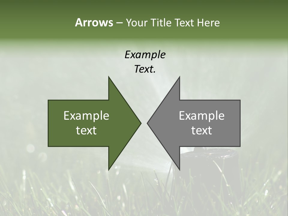 Close Up Of Lawn Sprinkler With Copy Space PowerPoint Template