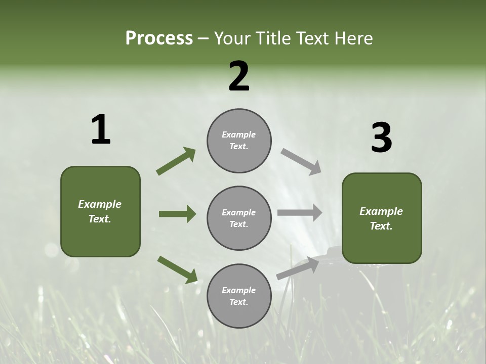 Close Up Of Lawn Sprinkler With Copy Space PowerPoint Template