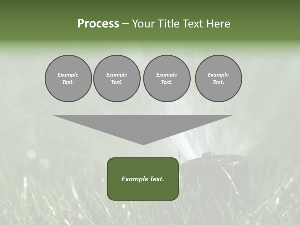 Close Up Of Lawn Sprinkler With Copy Space PowerPoint Template