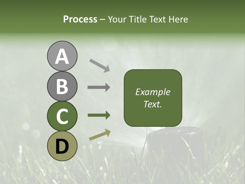 Close Up Of Lawn Sprinkler With Copy Space PowerPoint Template