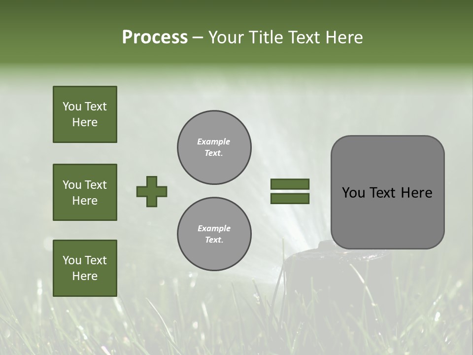 Close Up Of Lawn Sprinkler With Copy Space PowerPoint Template