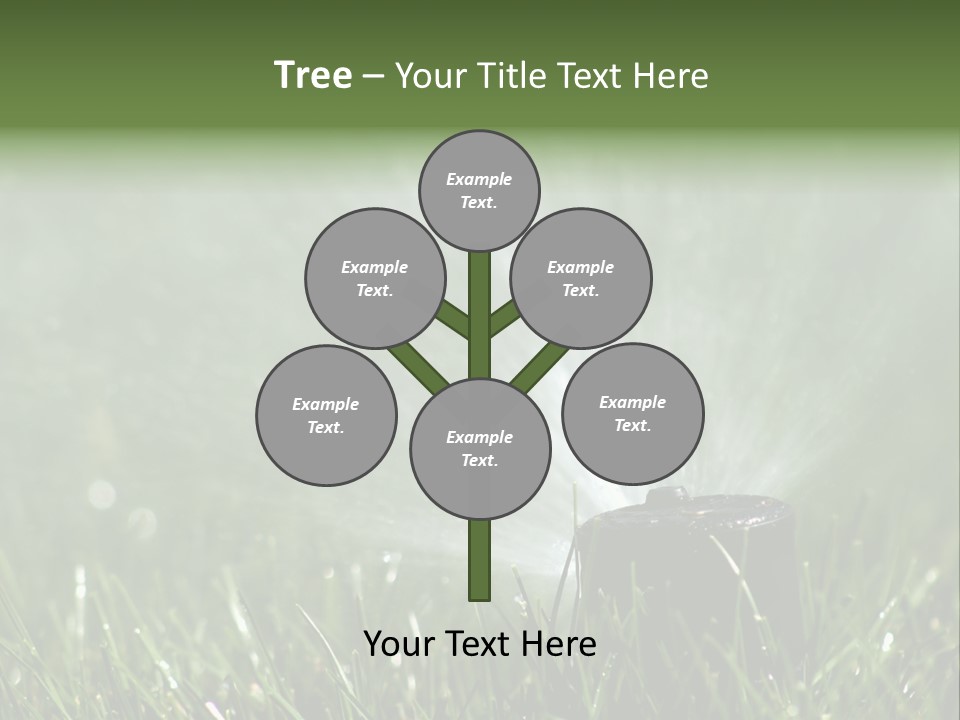 Close Up Of Lawn Sprinkler With Copy Space PowerPoint Template