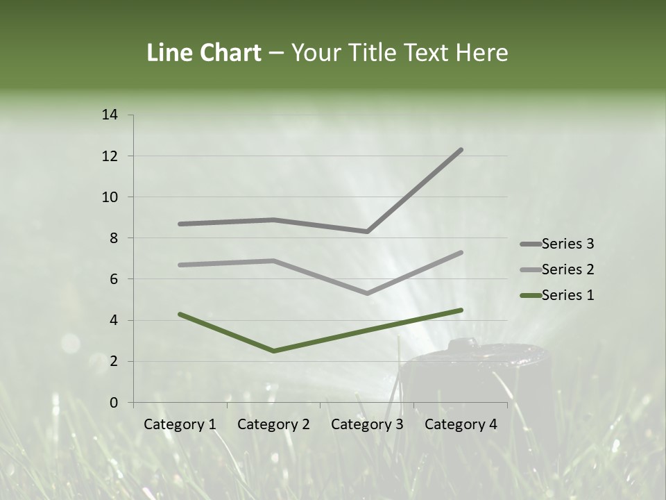 Close Up Of Lawn Sprinkler With Copy Space PowerPoint Template