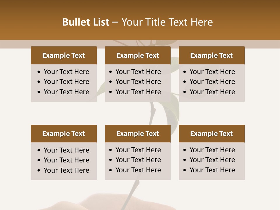 Isolated Hands Holding A New Tree With Green Leaves PowerPoint Template