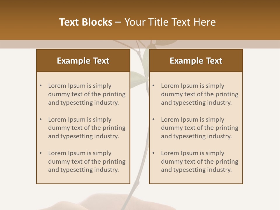 Isolated Hands Holding A New Tree With Green Leaves PowerPoint Template