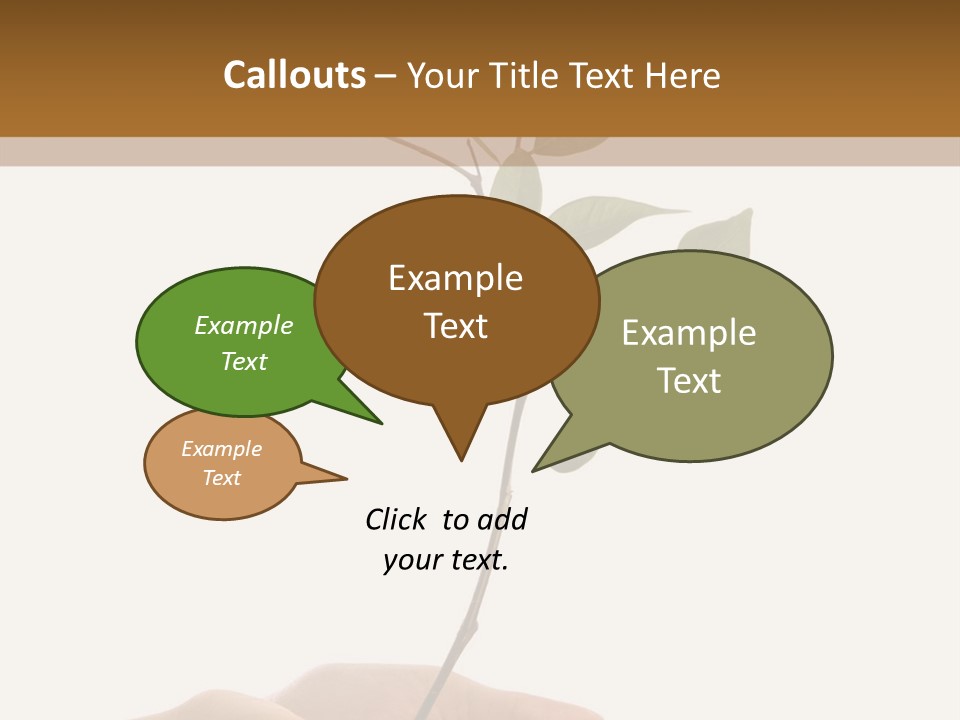 Isolated Hands Holding A New Tree With Green Leaves PowerPoint Template