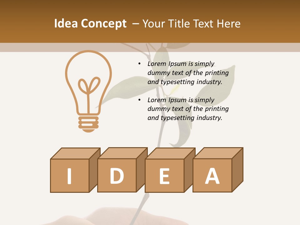 Isolated Hands Holding A New Tree With Green Leaves PowerPoint Template