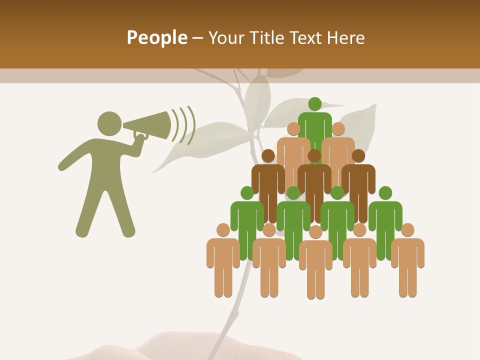 Isolated Hands Holding A New Tree With Green Leaves PowerPoint Template