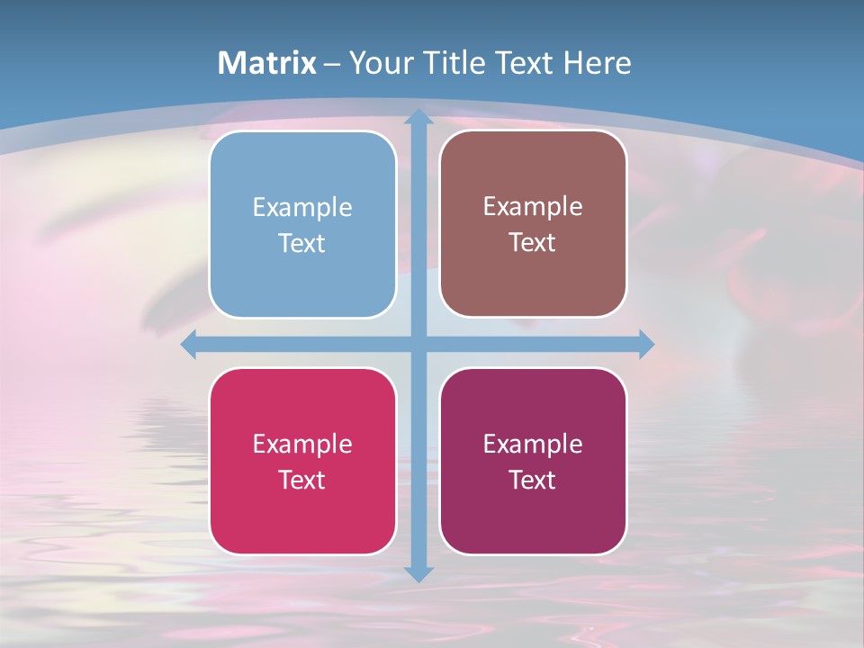 A Pink Flower Is Reflected In The Water PowerPoint Template