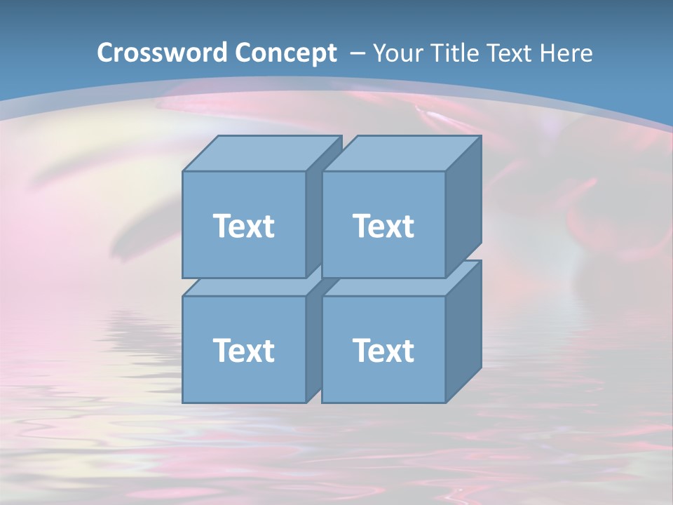 A Pink Flower Is Reflected In The Water PowerPoint Template