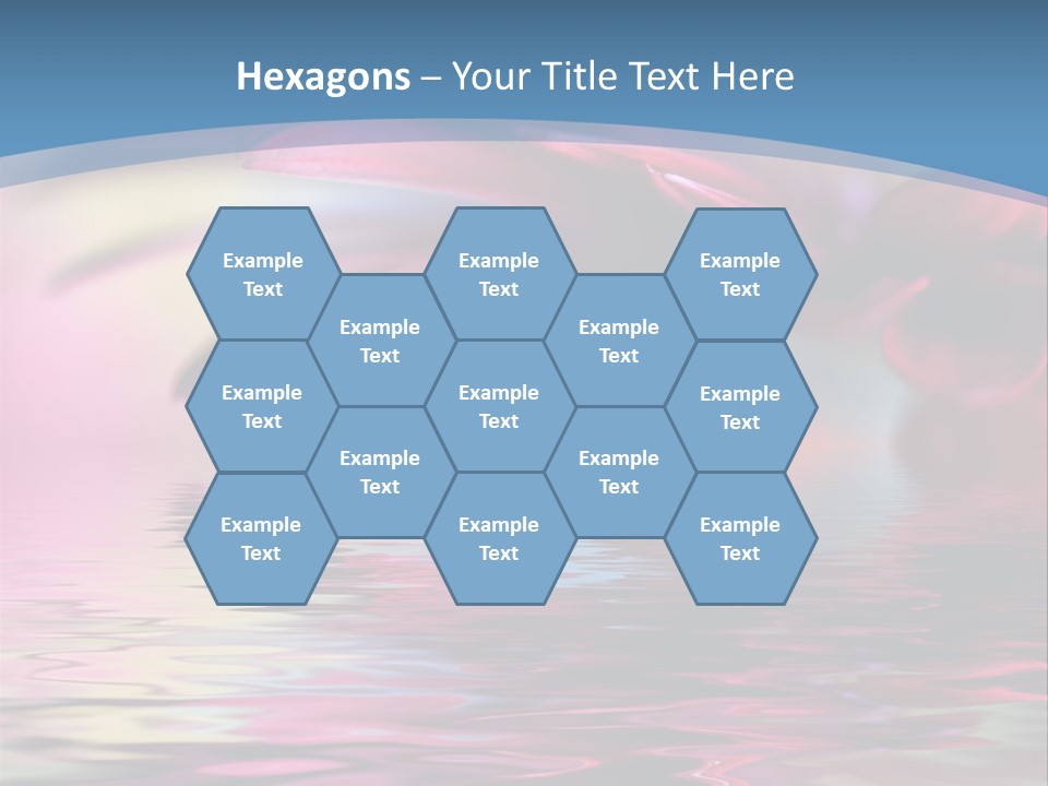 A Pink Flower Is Reflected In The Water PowerPoint Template