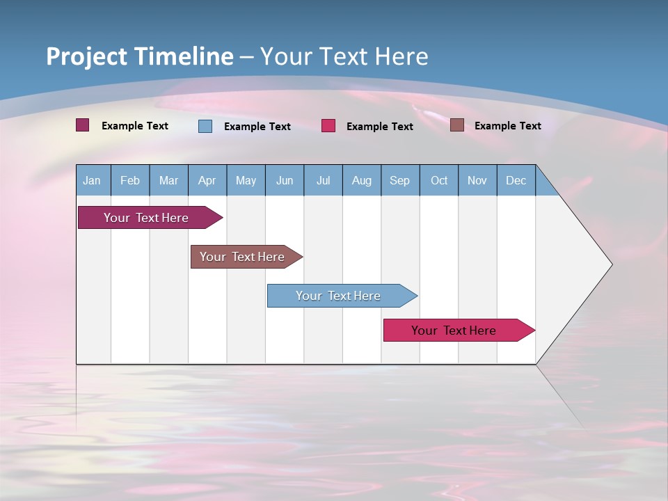 A Pink Flower Is Reflected In The Water PowerPoint Template