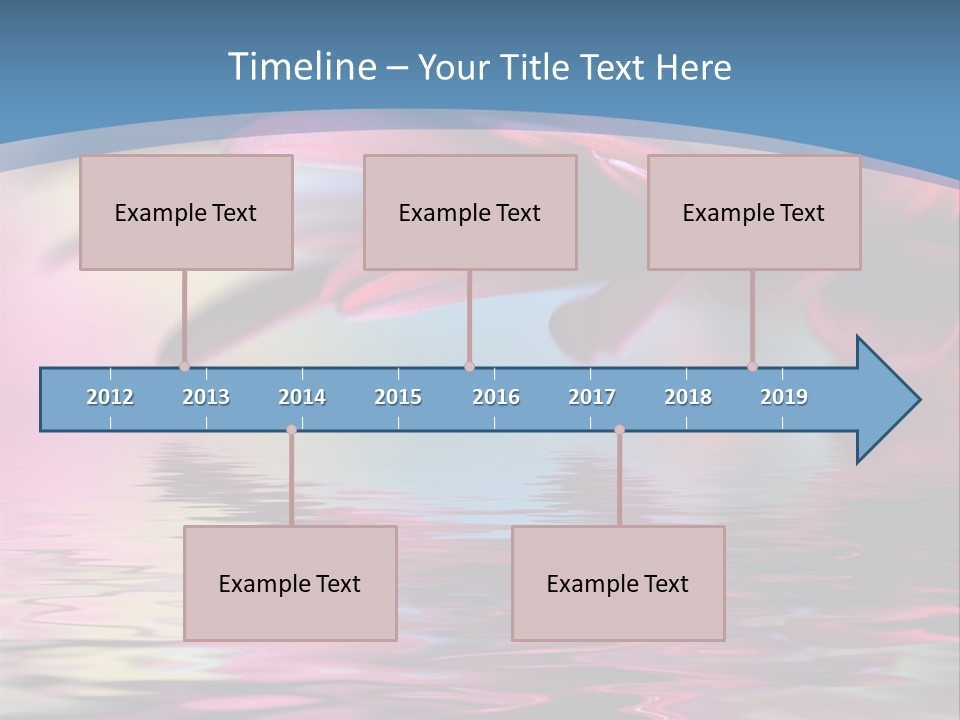 A Pink Flower Is Reflected In The Water PowerPoint Template