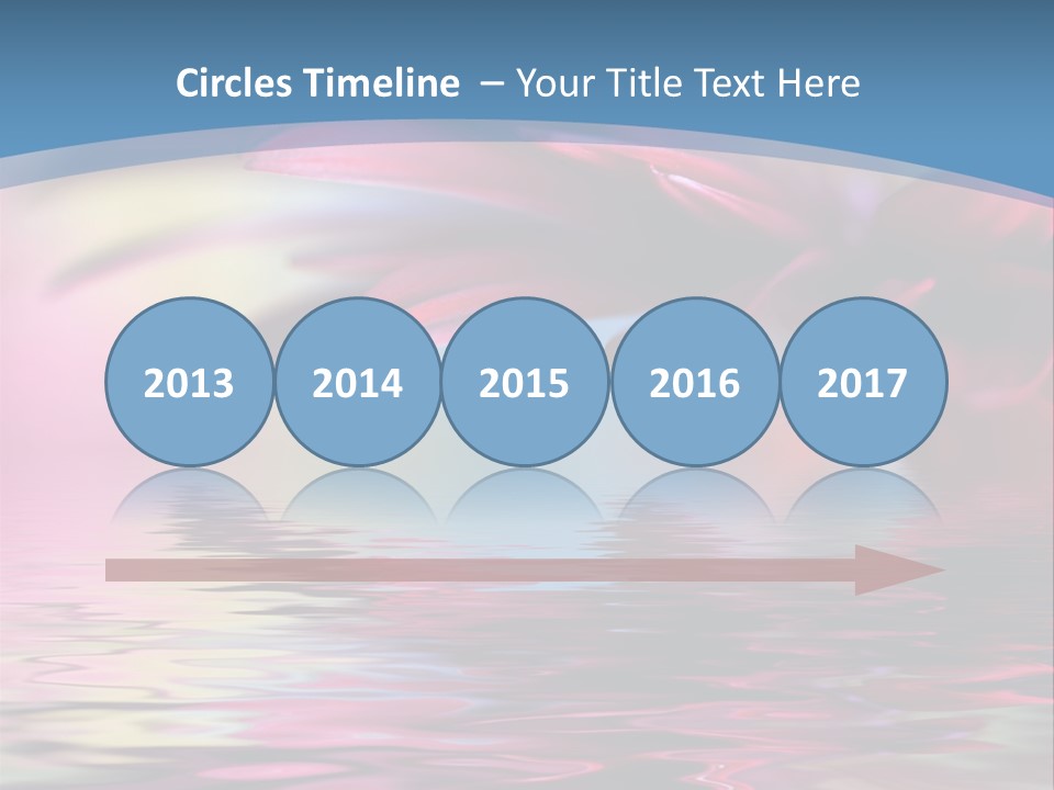 A Pink Flower Is Reflected In The Water PowerPoint Template