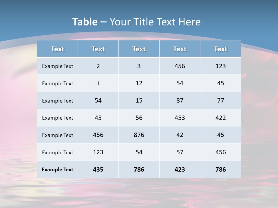 A Pink Flower Is Reflected In The Water PowerPoint Template