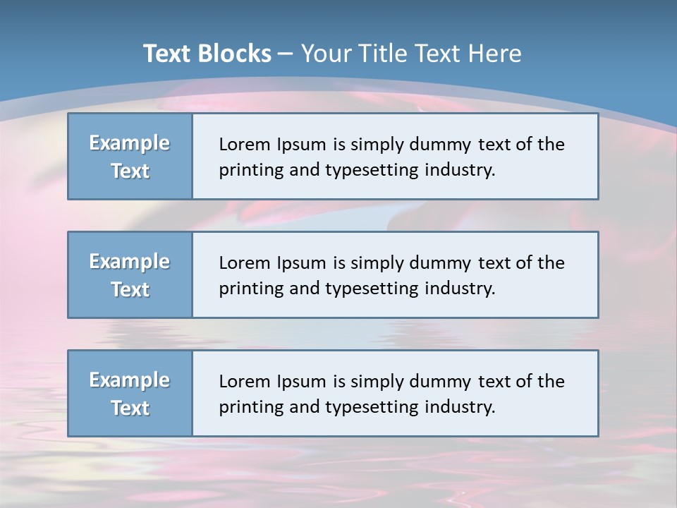 A Pink Flower Is Reflected In The Water PowerPoint Template