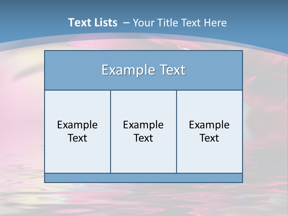 A Pink Flower Is Reflected In The Water PowerPoint Template
