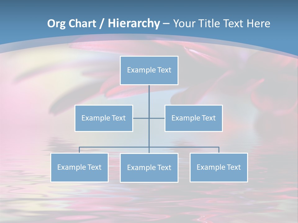 A Pink Flower Is Reflected In The Water PowerPoint Template