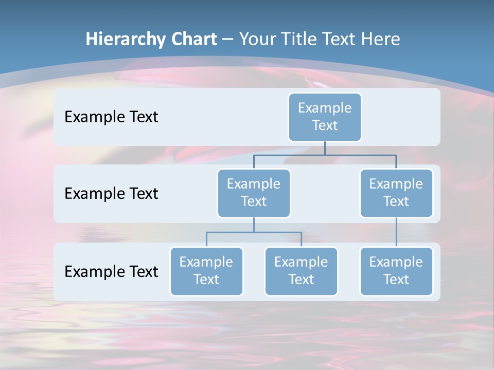 A Pink Flower Is Reflected In The Water PowerPoint Template
