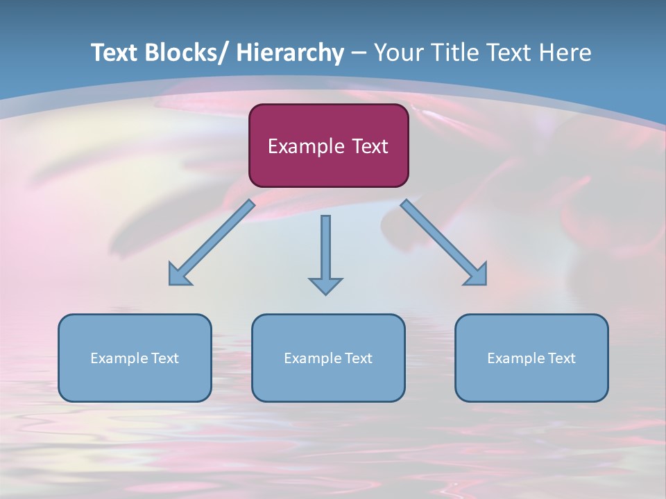 A Pink Flower Is Reflected In The Water PowerPoint Template