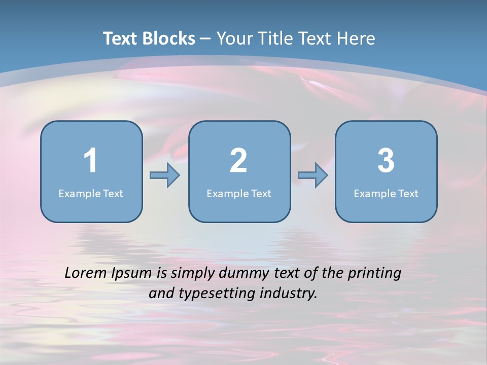 A Pink Flower Is Reflected In The Water PowerPoint Template