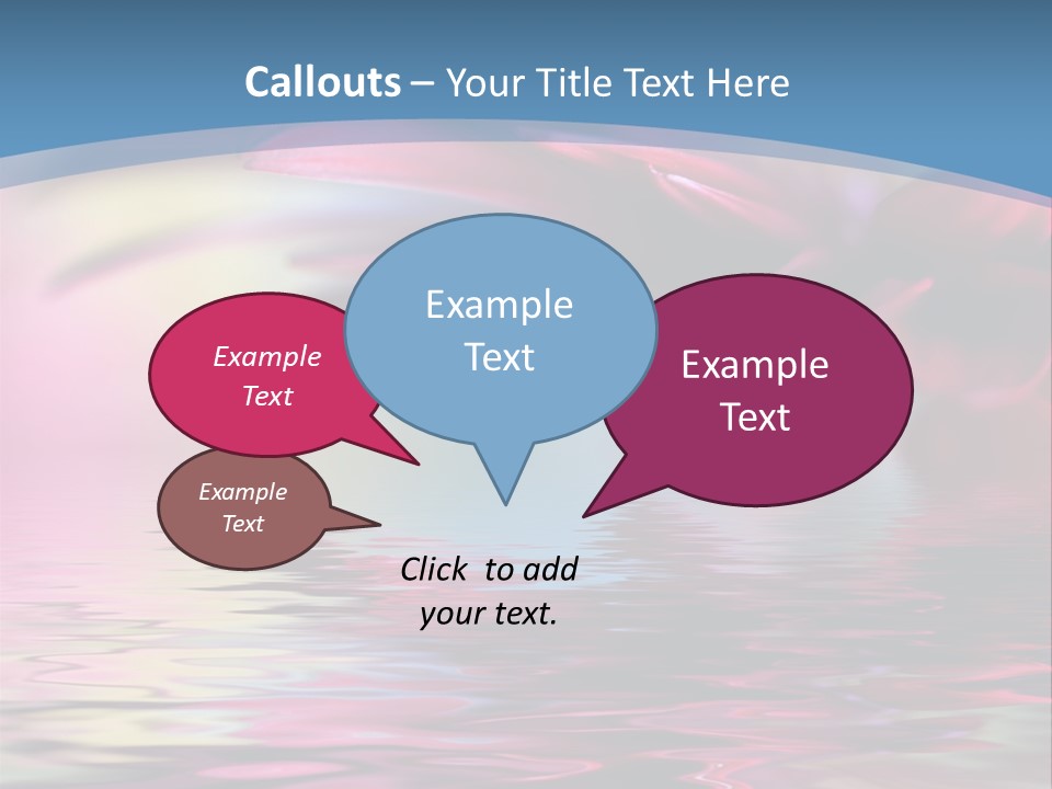 A Pink Flower Is Reflected In The Water PowerPoint Template