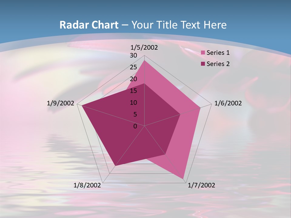 A Pink Flower Is Reflected In The Water PowerPoint Template